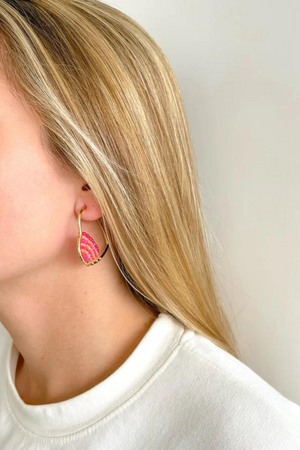PENDIENTES CORAZÓN ROSA