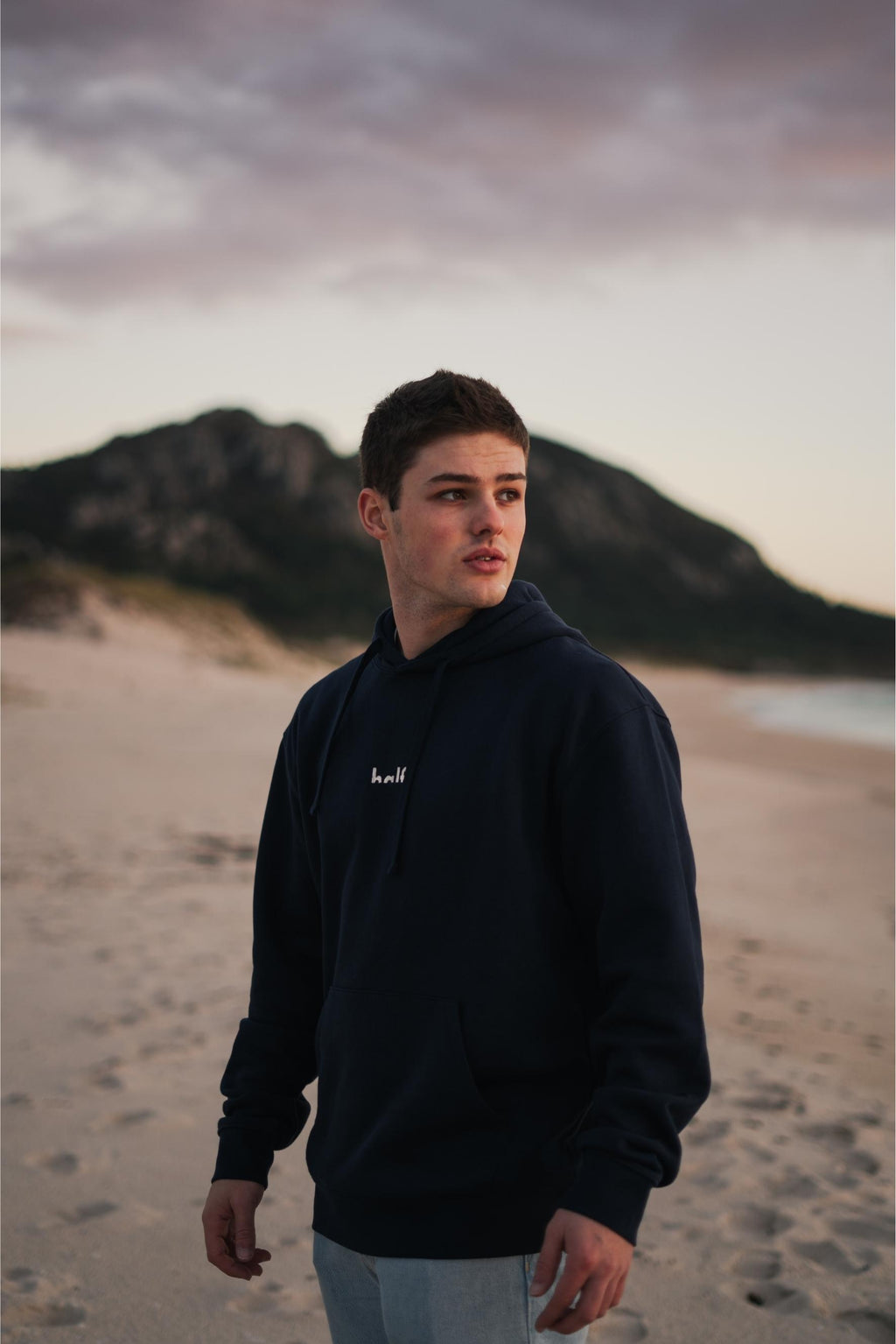 NAVY “WANDERLUST” HOODIE