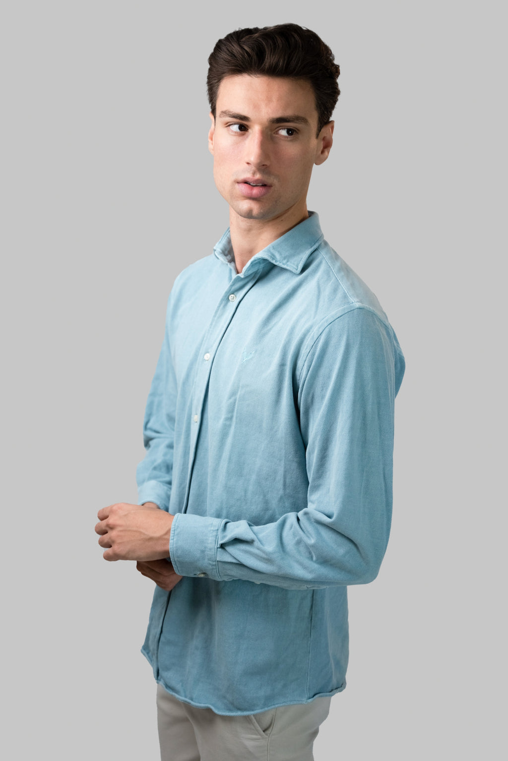Camisa piqué verde agua