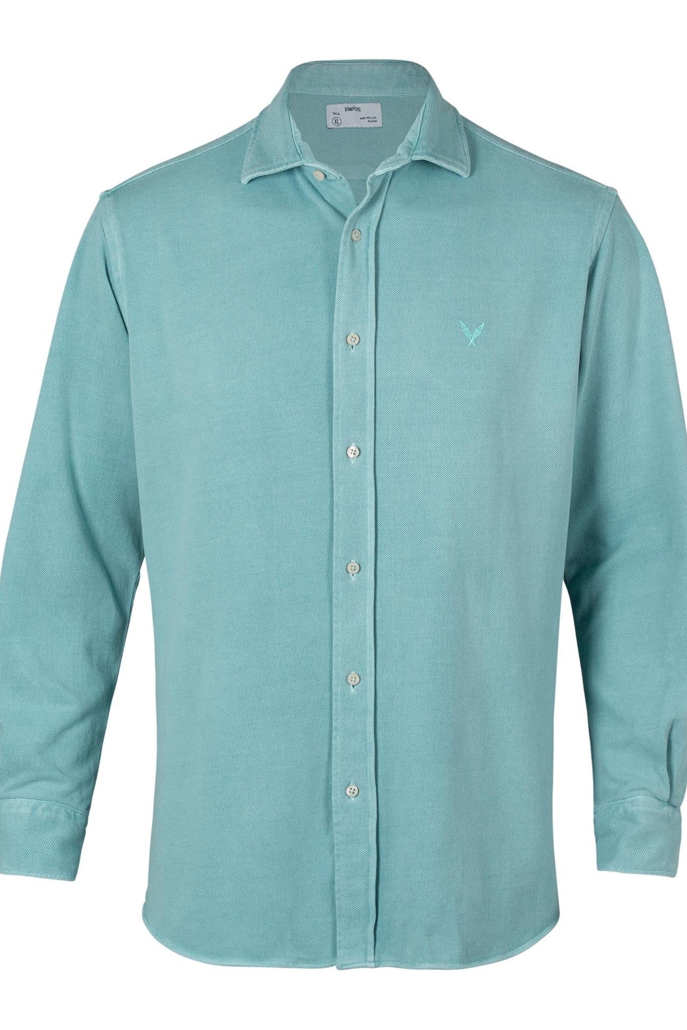 Camisa piqué verde agua