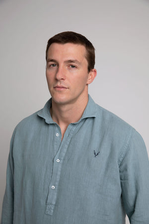 Polera Lino Azul Soft